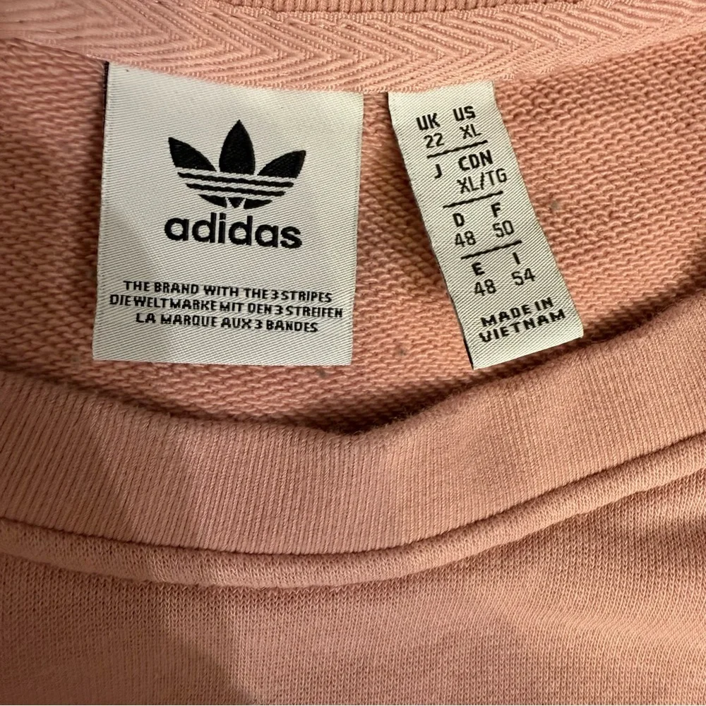 Adidas crop pink sweatshirt size XL - Picture 6 of 7